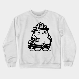 Firefighter Cat Crewneck Sweatshirt